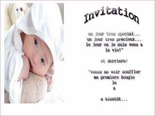 Invitation d'anniversaire pour un bébé
