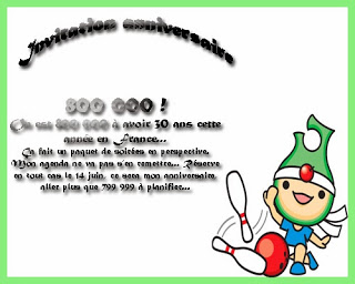 Invitation d'anniversaire sur le thème bowling