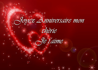 Message d'anniversaire à son cheri