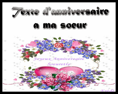 Texte d'anniversaire à ma soeur